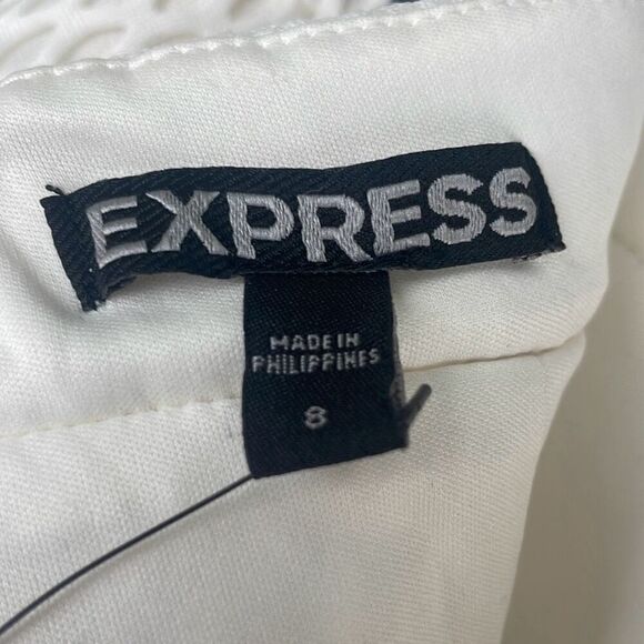 Express Fishnet Scuba Fabric Mini Skirt - Picture 6 of 7